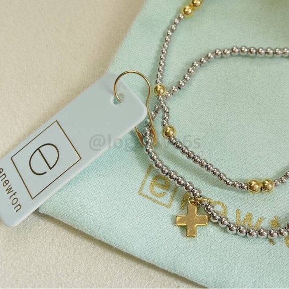 E newton Cross Gold and Silver Bracelet set - Picture 3 of 3